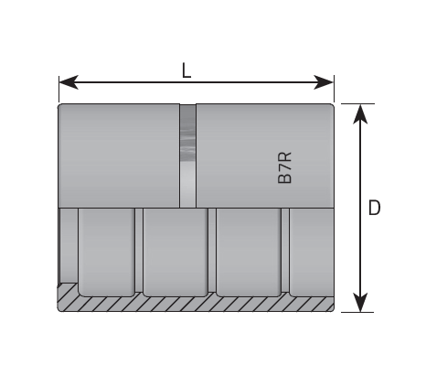 Чаша за термопластов маркуч тип SAE 100 R8 и SAE 100 R7, VITILLO